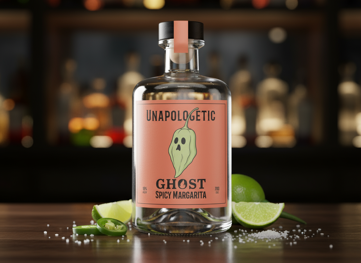 Ghost Spicy Margarita in upscale bar setting
