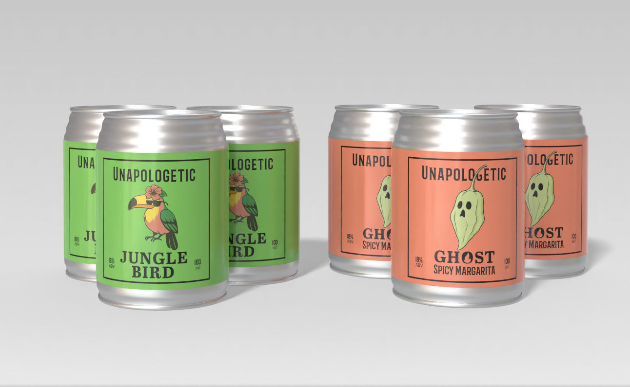 Mix 6 Pack -  3 x Ghost Spicy Margarita & 3 x Jungle Bird (100ml cans)